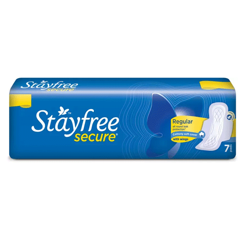 Stayfree Secure Cottony Soft Regular Wings Sanitary Pad  (Pack of 7)
