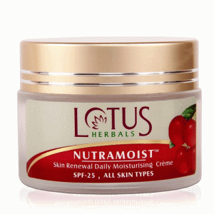 Lotus Herbals Nutramoist Skin Renewal Daily Moisturising Creme with SPF 25, 50g