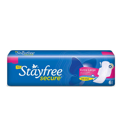 Stayfree Secure XL Cottony Soft, 6 pads