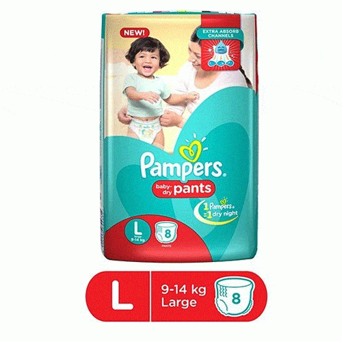 Pampers Extra Large Size Diapers Pants 8 Pants Super Malda Ka Super