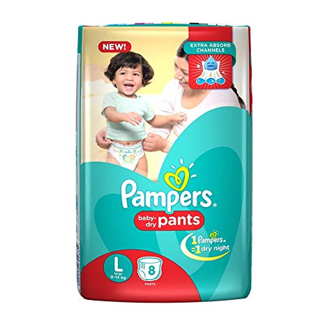 Baby Diaper (Pack of 3 _ Large SIze _ 28 Count) I Cuddles Baby Diaper Pants  I Large Size All round Protection Pants